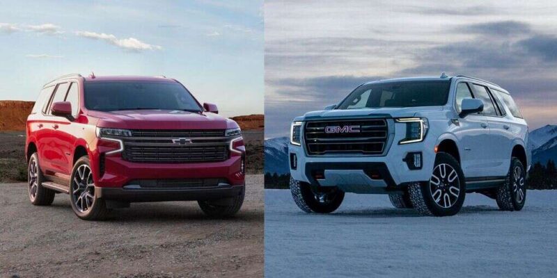 2021 chevrolet tahoe and 2021 gmc yukon split image 1579124287