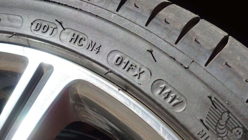Some symbols on the car tire