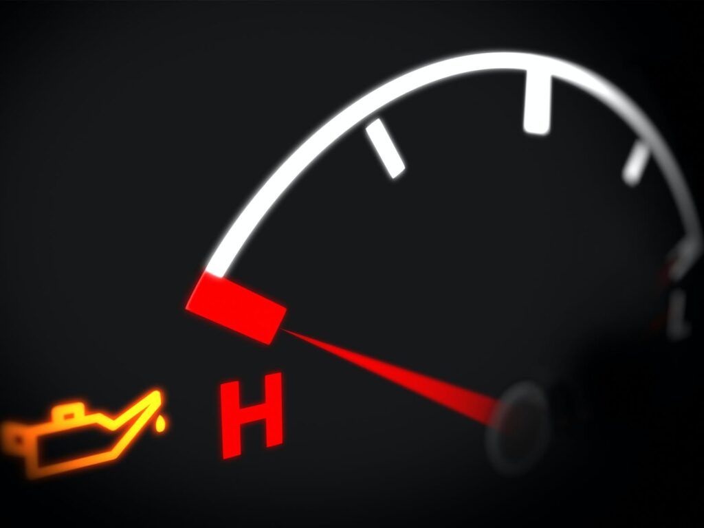 oil sensor is damaged in the car