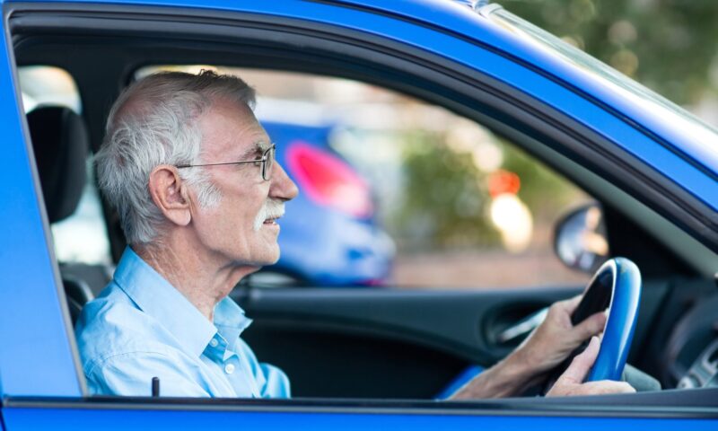 older man driving