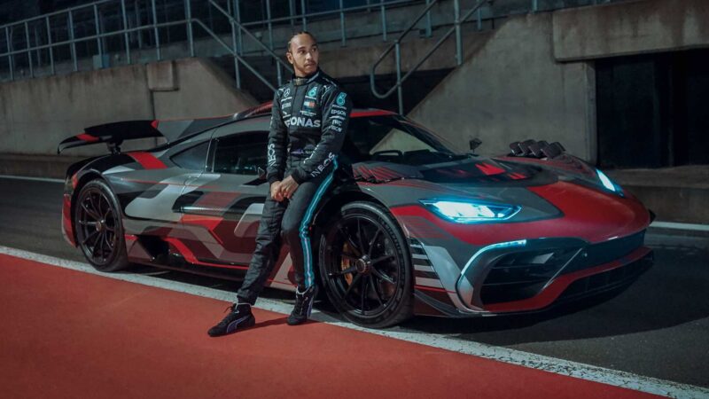 cautofotolewis hamilton drives the mercedes amg one