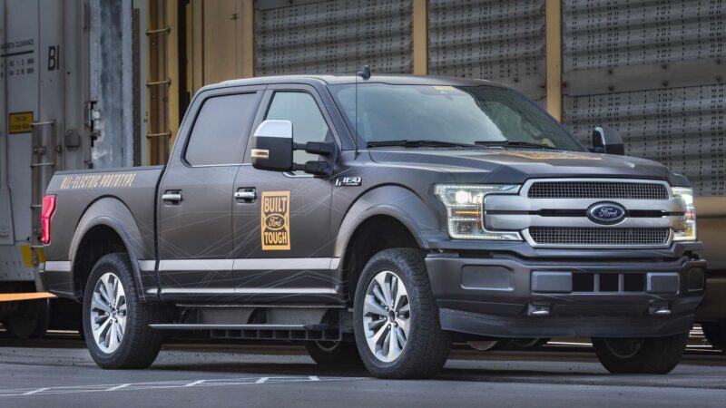 ford f 150 ev prototype towing