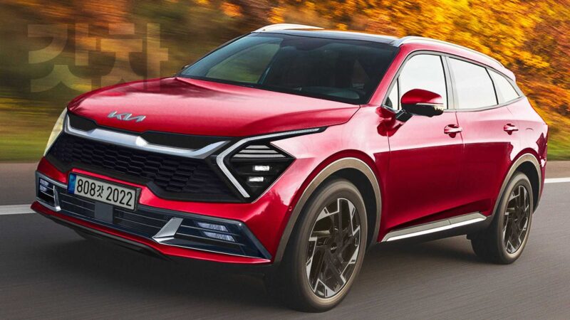2022 kia sportage unofficial rendering based on teaser image