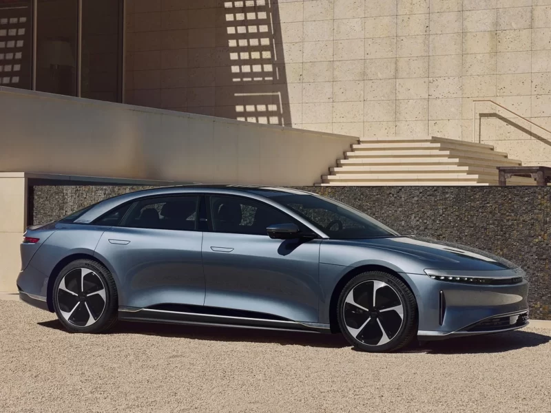 JDP 2023 Lucid Air Pure Front Quarter View